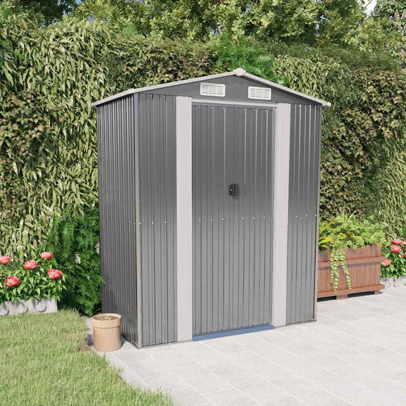 Remise de rangement en acier, Gris anthracite