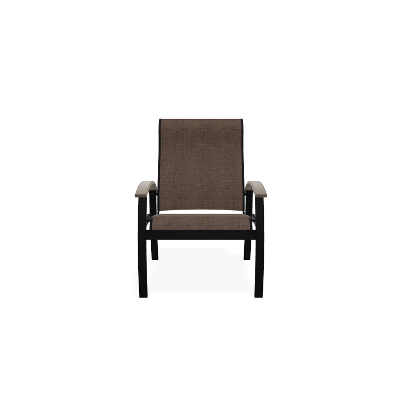 Chaise de patio Askar, Désert, Moka Sunbrella®, Noir texturé