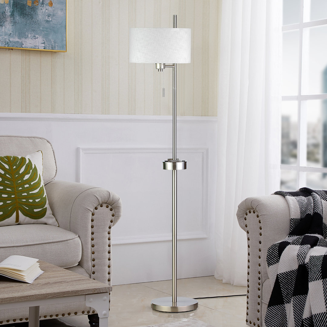 Hasham 63" Floor Lamp With Plate And USB Ports Ivy Bronx