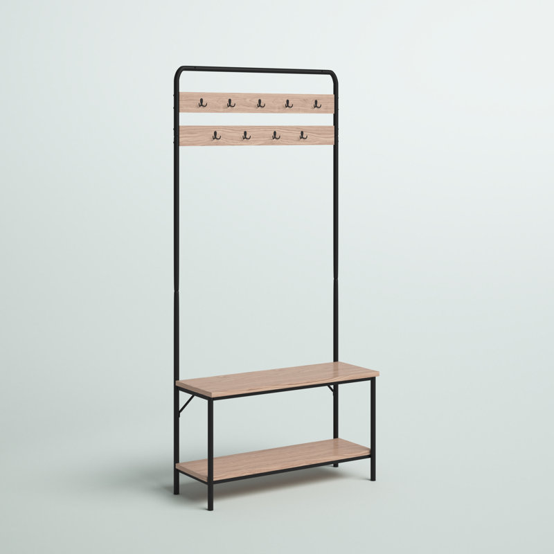 Portemanteau avec banc, Chêne