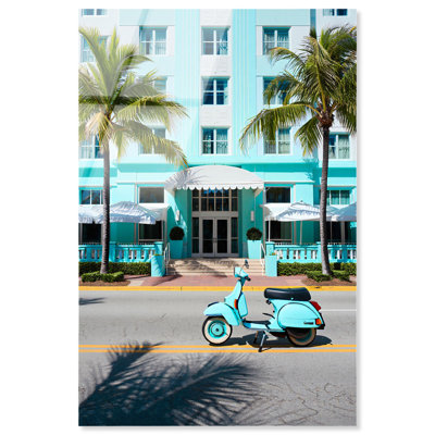 Miami Blue Acrylic Print Coastal Glam Art by Notoriart, Ready to Hang, 16 x 24