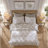 3-Piece Full/Queen Quilt Mini Set,Tan/Gray