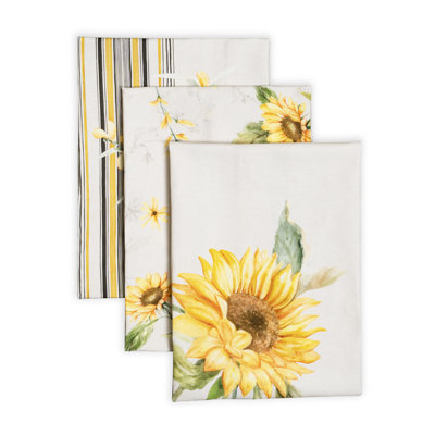 Maison d'Hermine Candice Ensemble de 3 torchons de cuisine 100 % coton - 51 x 70 cm