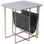 Stephanik Marble & Leather Magazine Side Table-981048362