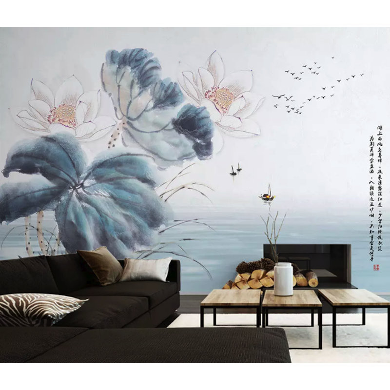 Floral Wall Mural, 187" W x 106" L