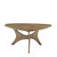 Table basse triangulaire - Structure en placage de bois et contreplaqué, fonctionnelle, naturelle, pieds supérieurs