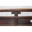 Vintage 111" Elm Wood Bench with Tiered Backrest