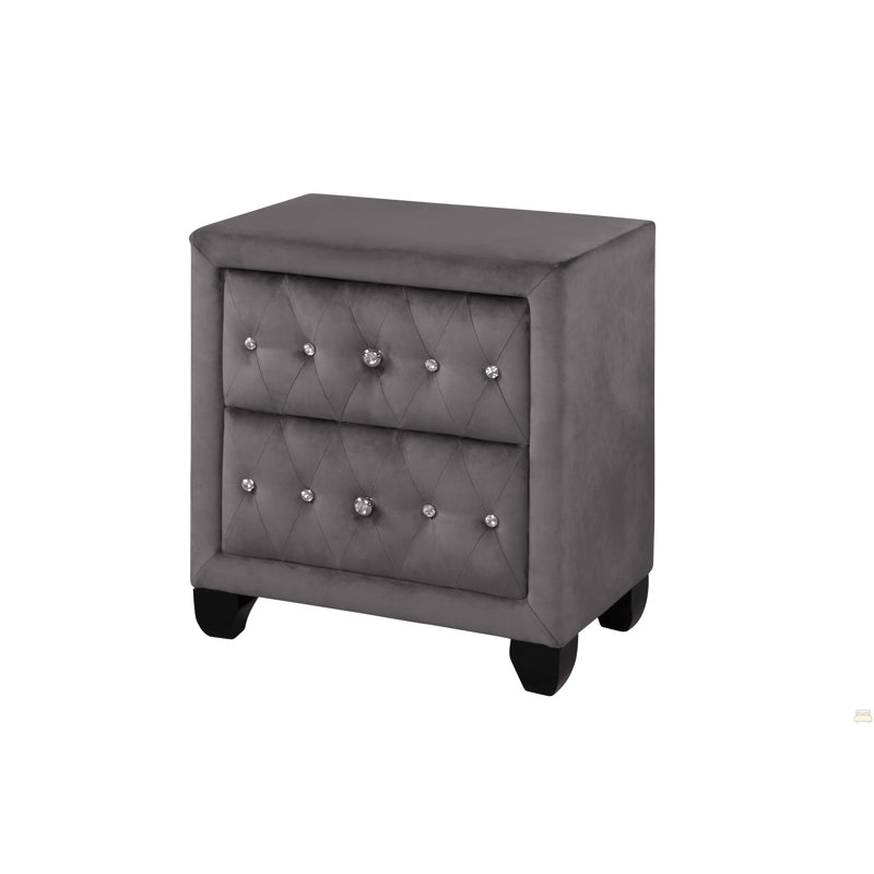 Night Stand Made With Wood, Gray