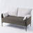 52" W Contemporary Color-Blocked Upholstered Loveseat-1073822119