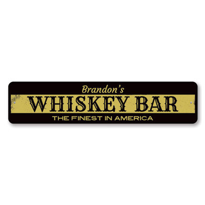 Plaque en aluminium Whiskey Bar