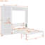 Lit blanc avec tablettes et révolution qui permet d'économiser de l'espace - Armoire pliable pour plus de confort Max 8 pouces à lattes flexibles Confort et contreplaqué Fabrication sans effort-806404253-806404251