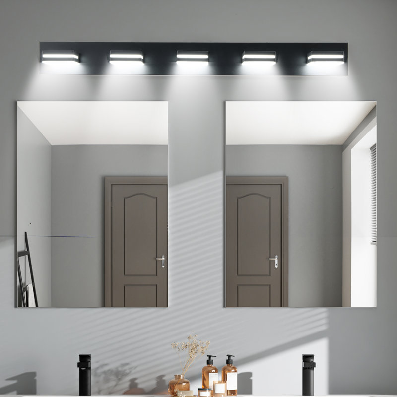 1-lamp Black dimmable LED Vanity Light
