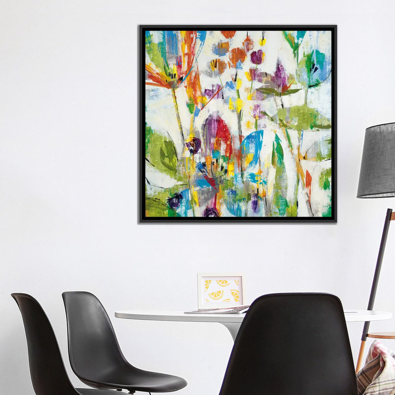 «Lily Pond Park», reproduction sur toile, H 18 po x l 18 po x P 1,5 po, Toile avec cadre noir, Pas de tapis