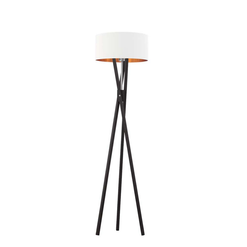 Quinnlynn 150cm Tripod Floor Lamp, White, Black
