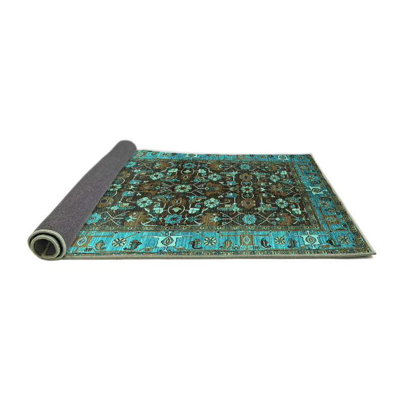 Tapis floral en laine / polyester tissé à la machine Floral, Carré 8 pi