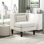 Chaise d'appoint moderne et contemporaine de 27,5 po Elodie avec revêtement en velours côtelé, coussin de siège réversible, ressorts ensachés en mousse haute densité