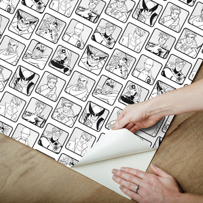 Marve’s X-MEN ’97 Comic Cast Black and White Peel and Stick Wallpaper