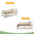 Twin Size L-Shaped Corduroy Daybed,Upholstered Bed Frame With 2 Storage Drawers-1437297087