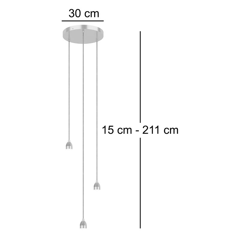 Casper 3 - Light LED Cluster Pendant, Copper