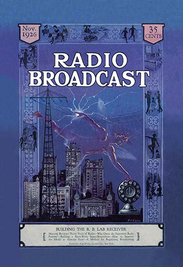 « radio broadcast-building the r.b. lab receiver rétro », H 30 po x l 20 po