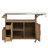 54.33" Farmhouse Rolling Outdoor Kitchen Cart, Solid Wood Frame with Stainless Steel Top, Spice Rack, Towel Rack, Lockable Wheels & Multi-Functional Storage for Patio, Backyard BBQ & Kitchen-194947466