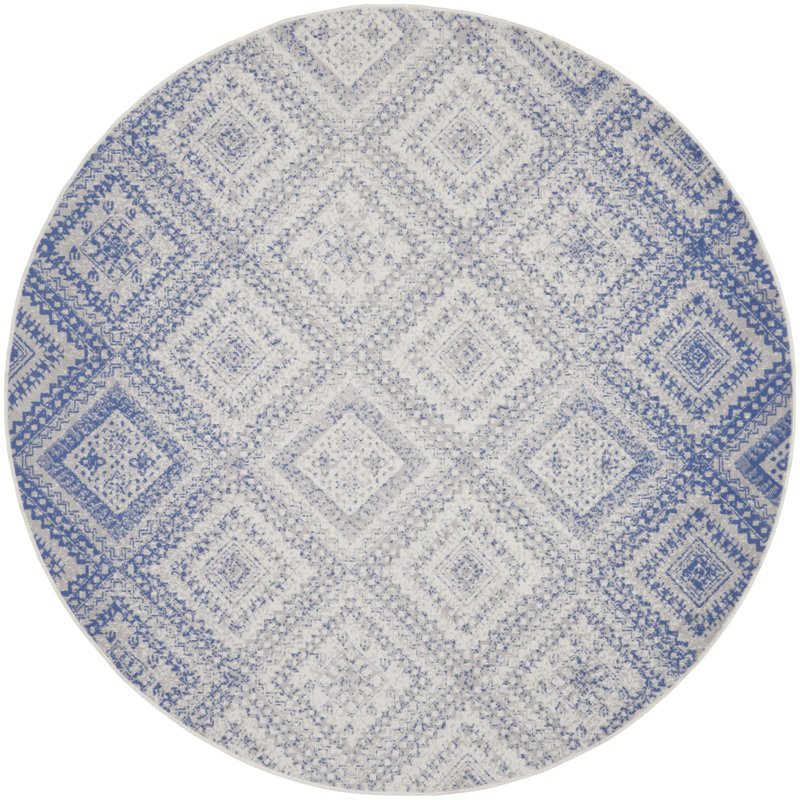 Tapis ivoire Harriet Bohemian Farmhouse, Rond 8 pi