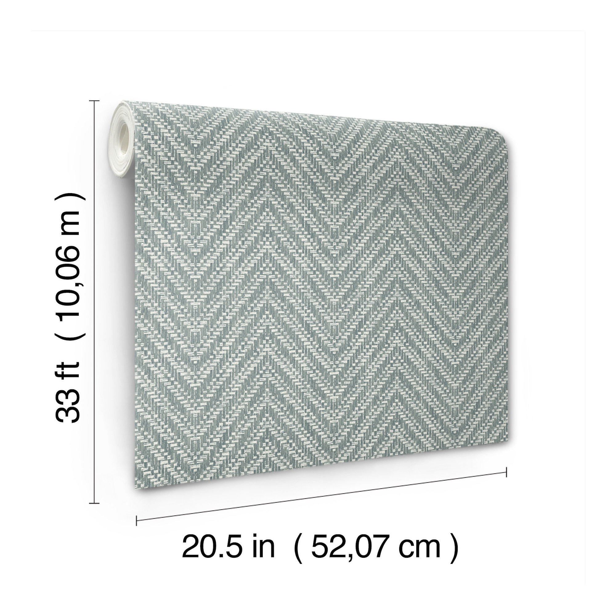 Ziggity Chevron Wallpaper, Blue