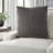 Wool Removable Cover Pillow Throw Authentic Handmade Square Polyester Fill Black & Gray Herringbone With Gray Cotton Backing-532498120-435209490
