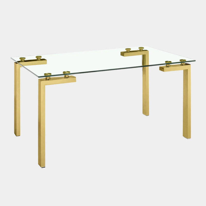 Table de salle à manger Clara, Doré