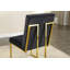 Ensemble de 2 chaises de salle à manger Modern Velvet, conception capitonnée et base en acier inoxydable-1455010692