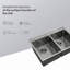 Double Bowl Drop In Sink- 33"X22" Gunmetal Black  Double Bowl Kitchen Sink 16 Gauge With 2 10" Deep Basin