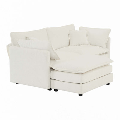 2 Seater L-Shaped Sectional with Ottoman
