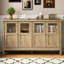 Armoire de rangement à 4 portes avec tablettes réglables-1525889593