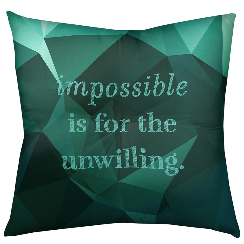 Reversible Throw Pillow, 26" H x 26" W, Emerald Green