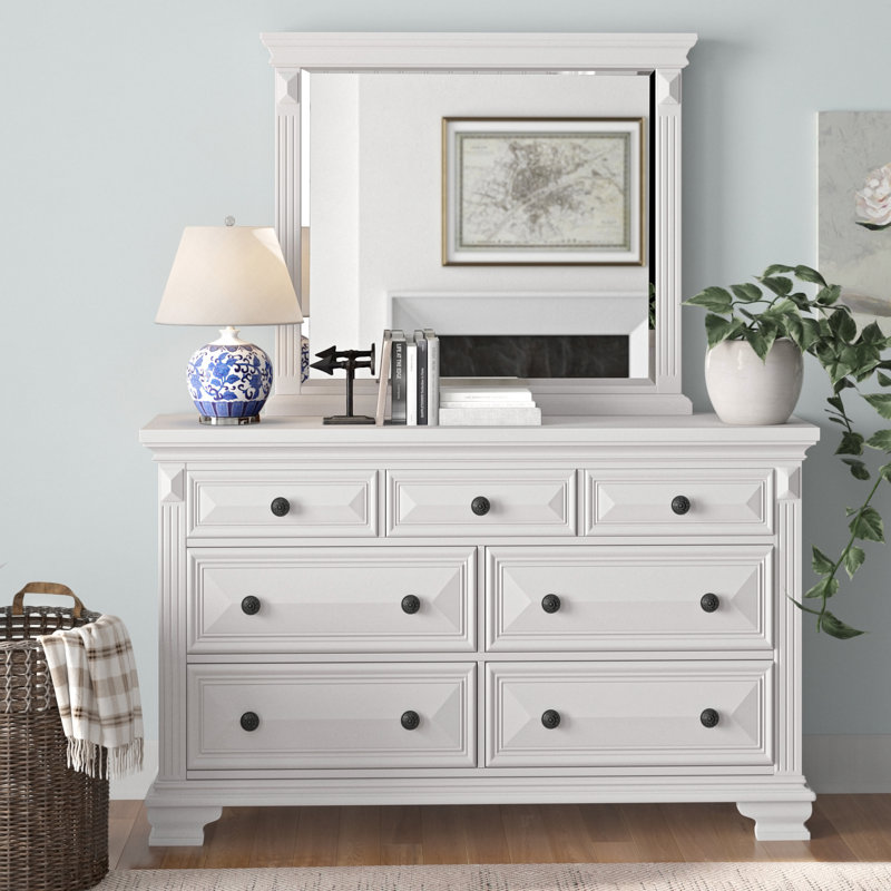 Alauna 64'' W 7 - Drawer Dresser, Antique White