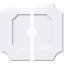 34"OD x 5"ID x 20 1/4"C x 1"P Locke Architectural Grade PVC Contemporary Ceiling Medallion, Two Piece
