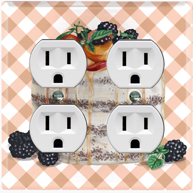 Plaque murale 2 prises Cake