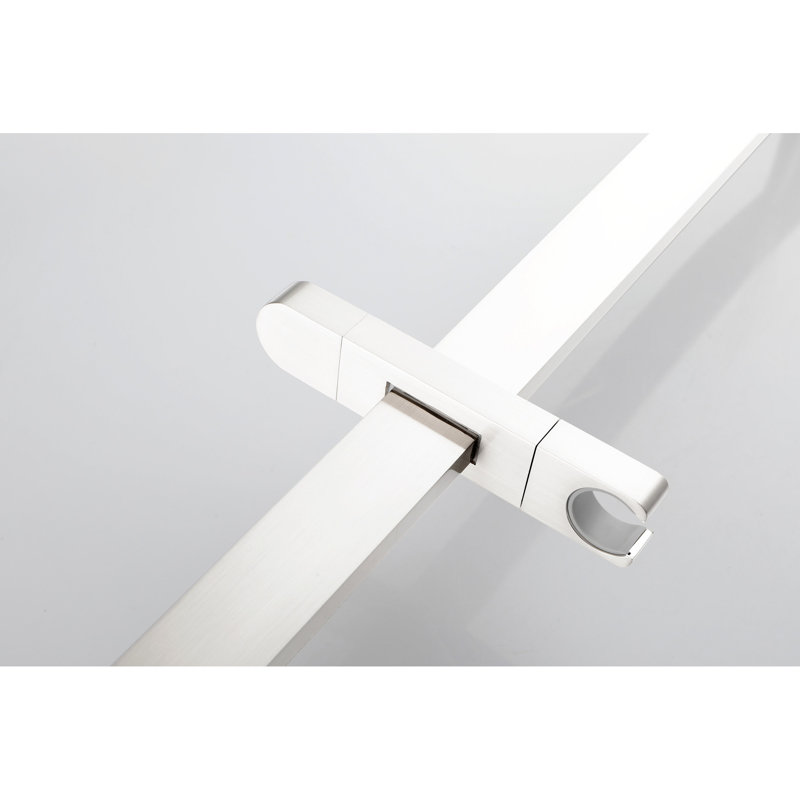 Pomme de douche robuste en acier inoxydable avec boyau de 69 po et barre coulissante, options de jet fonctionnel, fabrication portable robuste de couleur blanche, boyau, hauteur réglable de 28 po,