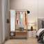 Armoire en bambou pour garde-robe autoportante
