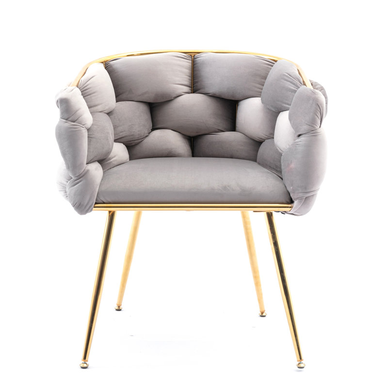 Luxueux canapé-lit simple et moderne en velours de loisir pour la chambre à coucher, Gris, 1