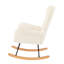 Chaise berçante en tissu rembourré de mousse avec structure en métal robuste