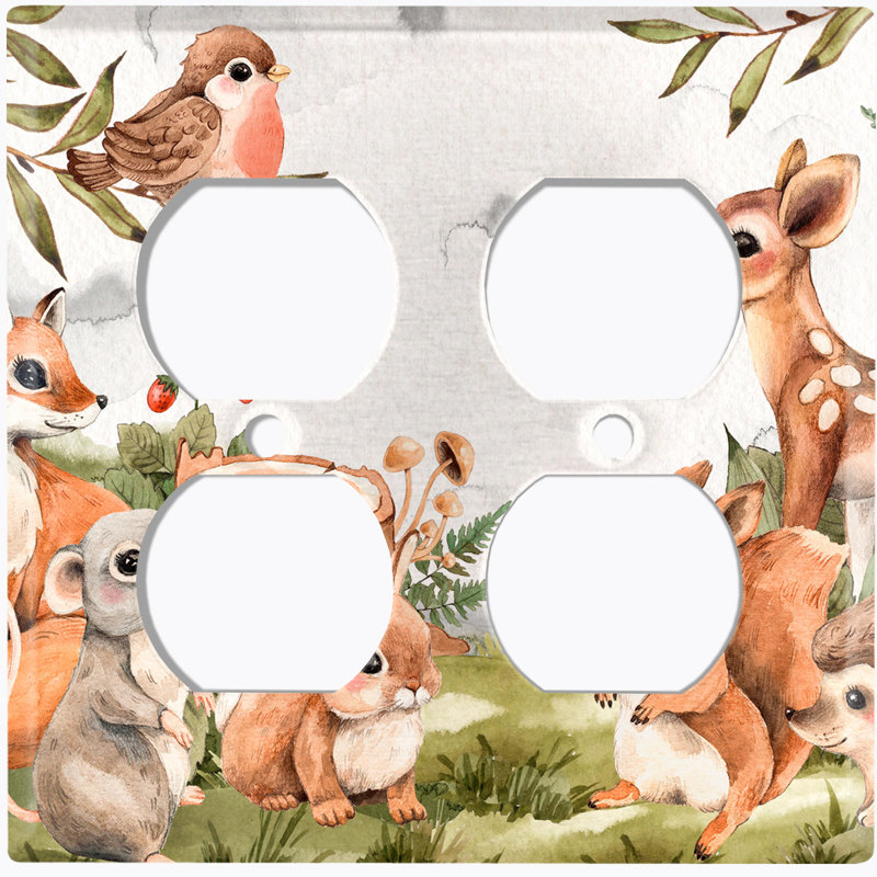 Animals 2 - Gang Toggle Light Switch Standard Wall Plate