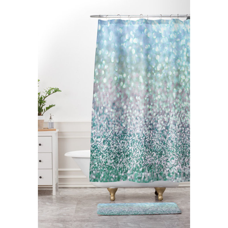Tapis pour salle de bain snowfall, Brume bleu