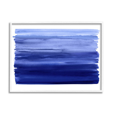 Art de la giclée en forme de dégradé bleu brossé par Allie Corbin