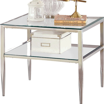 Glass Top End Table