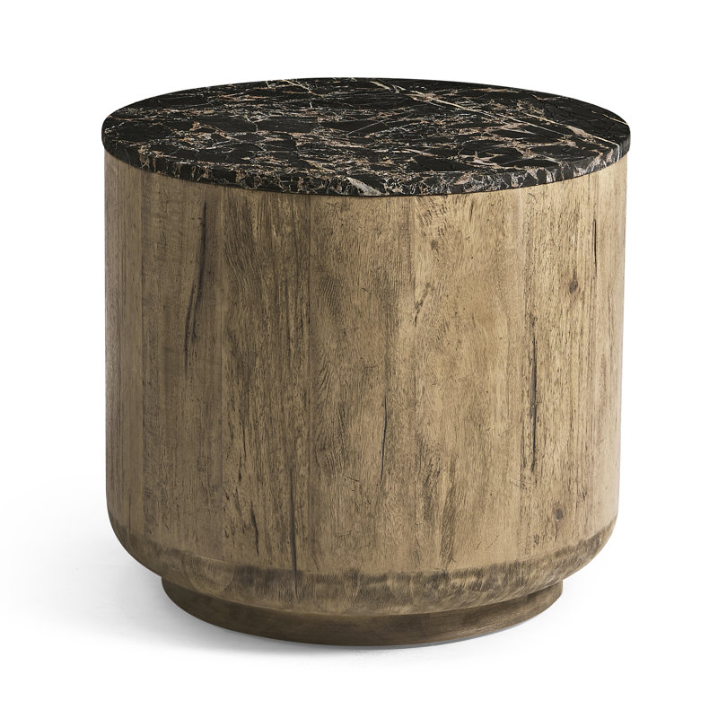 Stone Ridge Marble Round Side Table Light