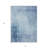 3' X 5' Blue Geometric Washable Indoor Outdoor Area Rug