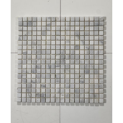 Tumbled Eastern White Mosaic 5/8"X5/8"
