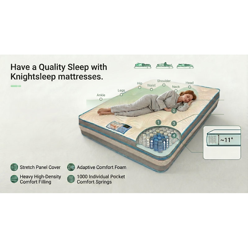 Ebern Designs Mattress, Small Double (4')
