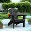 Wolak High Density Polyethylene Folding Adirondack Chair With Double Cup Holder-1361014027